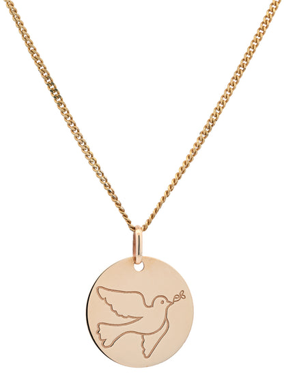 Gold Anhänger Friedenstaube echt massiv  375-9 Karat Gold