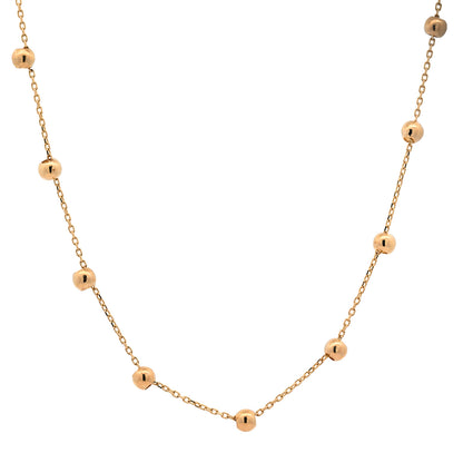 Goldkette Collier Kette Halskette Kügelchen massiv  375-9 Karat Gold