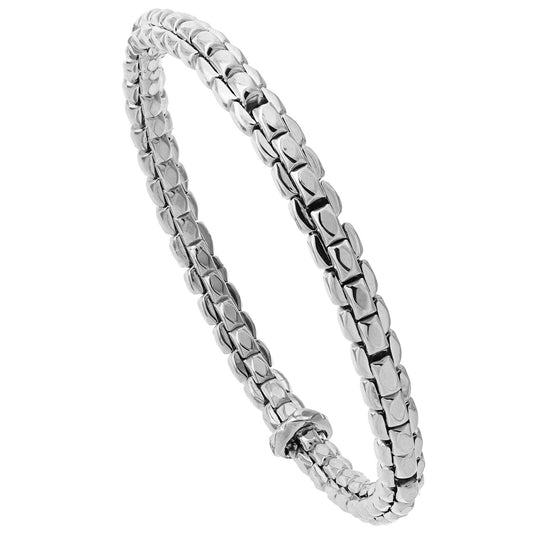 Goldkette Armband Armkette  elastisch 5,5 mm 585-14 Karat Weißgold
