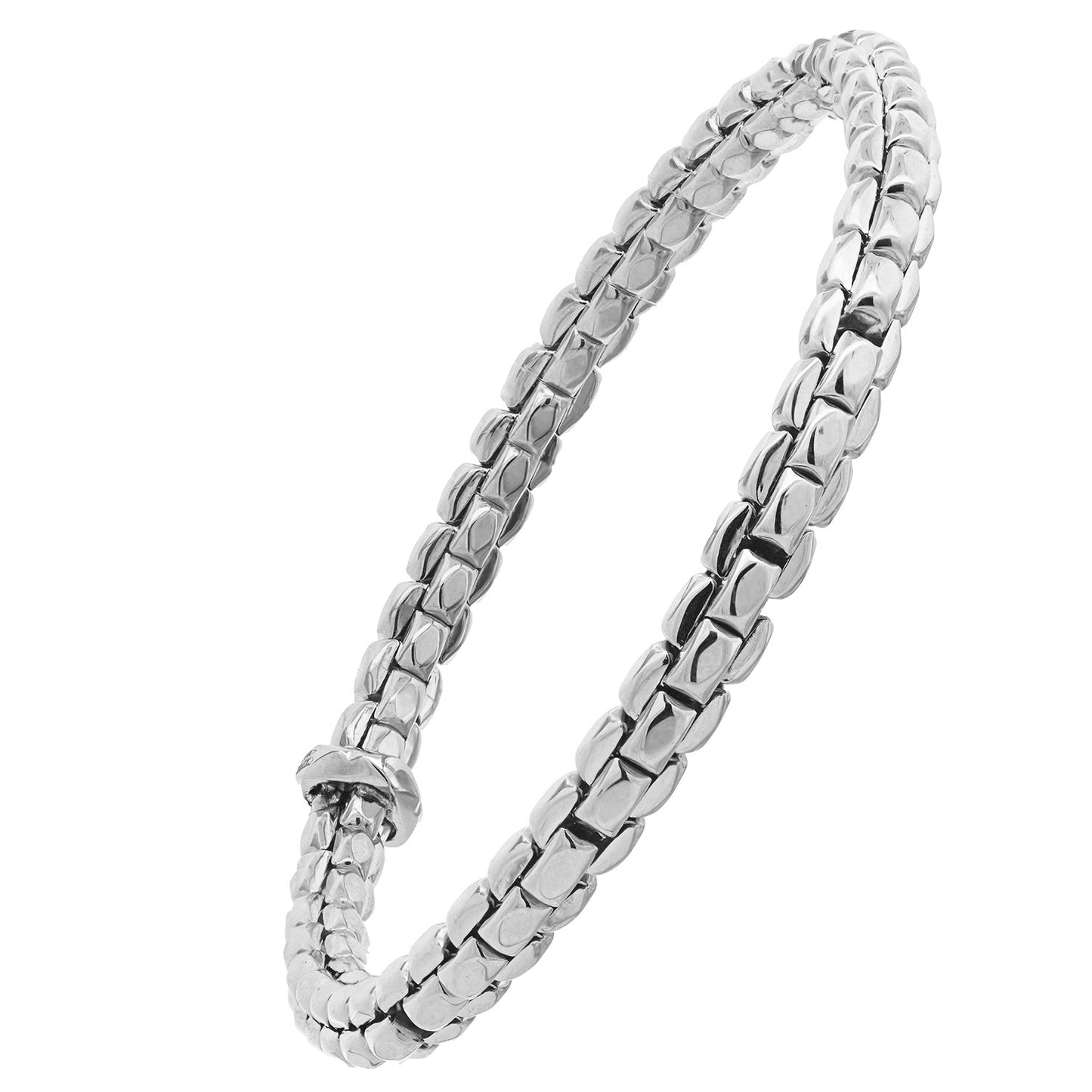 Goldkette Armband Armkette  elastisch 5,5 mm 585-14 Karat Weißgold