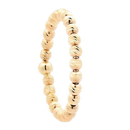 Goldring  Ring Kügelchen diamantiert 2,2 mm 585-14 Karat Gelbgold