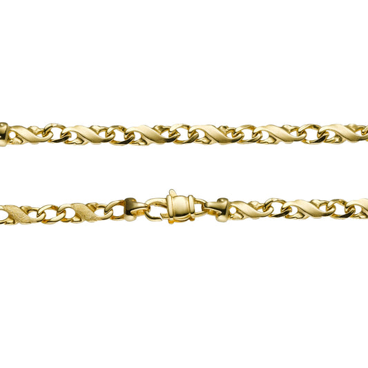 Goldkette Rockwell Kette Halskette Breite 3,5mm - 585-14 Karat Gold