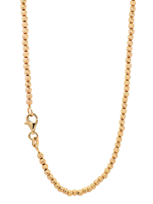 Goldkette Kugelkette diamantiert Breite 2,2mm massiv 585-14 Karat Gold