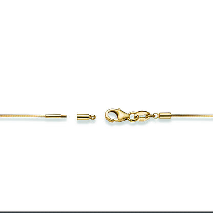 Goldkette Halskette Omegareif 1,0 mm aus massiv 585 - 14 Karat Gold