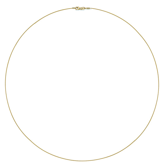 Goldkette Halskette Omegareif 1,0 mm aus massiv 585 - 14 Karat Gold