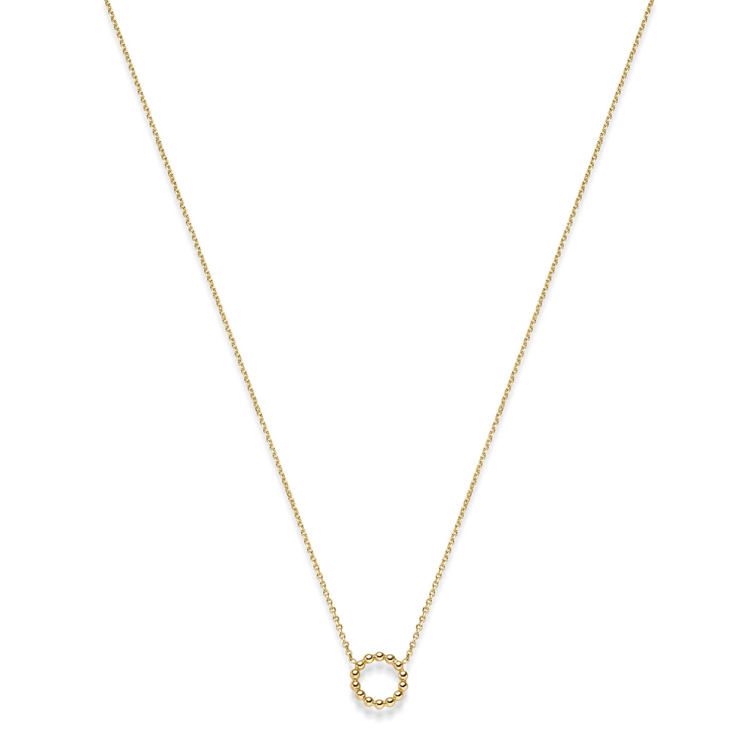 Goldkette Ankerkette diamantiert Collier Kügelchen  585-14 Karat Gold