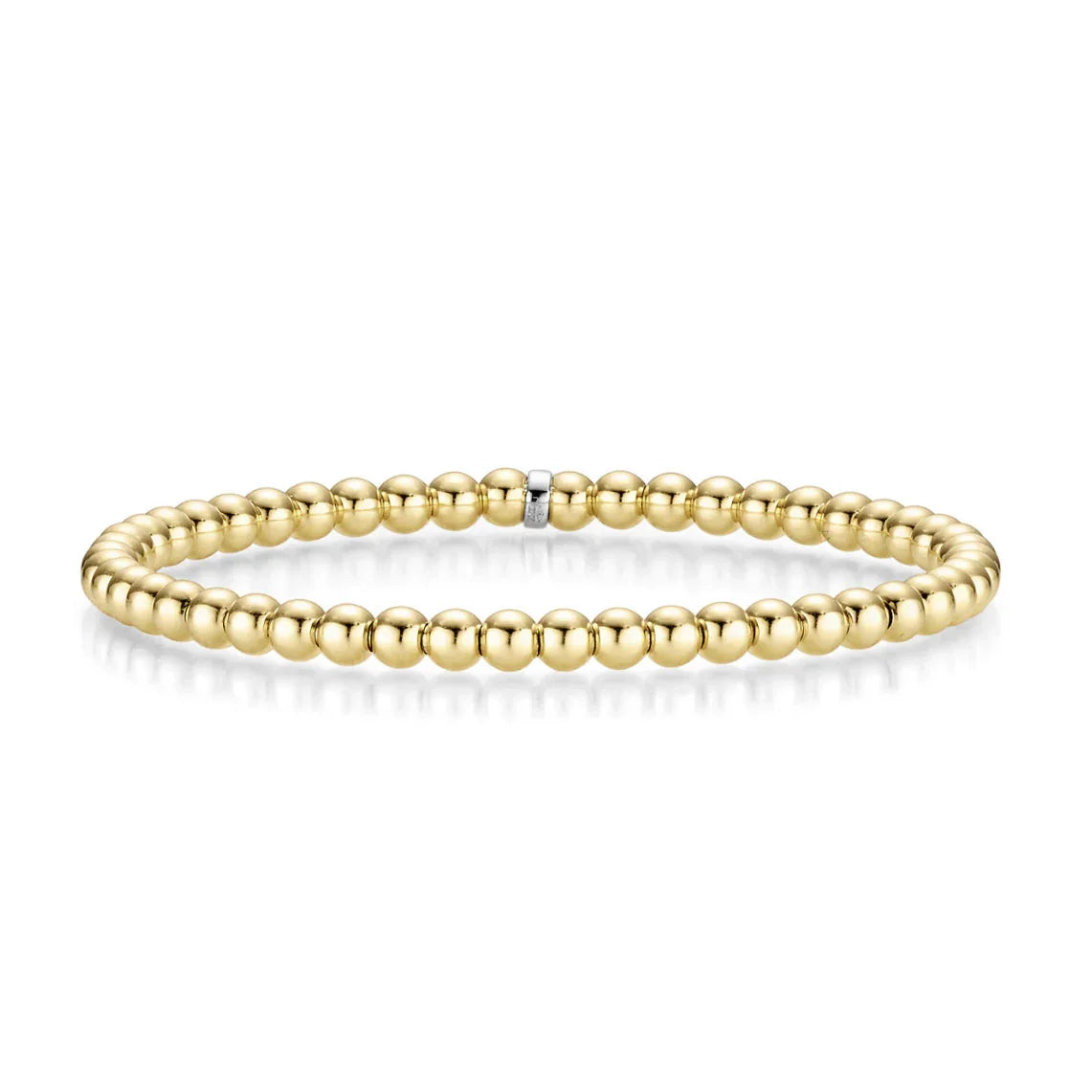 Goldkette Armband Armkette Kugel elastisch 4 mm 585-14 Karat Gold