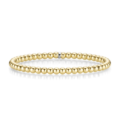 Goldkette Armband Armkette Kugel elastisch 4 mm 585-14 Karat Gold