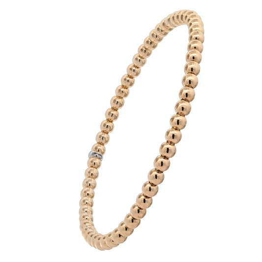 Goldkette Armband Armkette Kugel elastisch 4 mm 585-14 Karat Gold