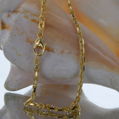 Ankerkette diamantiert Breite 2,5 mm - 750-18 Karat Gold