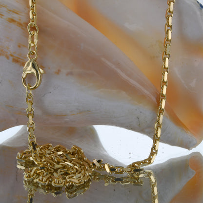 Ankerkette diamantiert Breite 2,5 mm - 750-18 Karat Gold