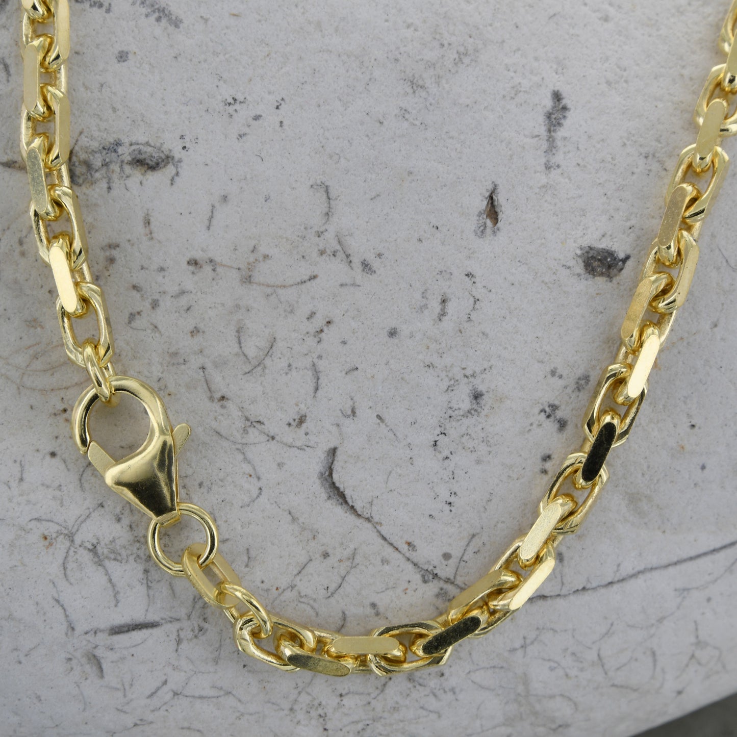 Ankerkette diamantiert Breite 3,0mm - 750-18 Karat Gold
