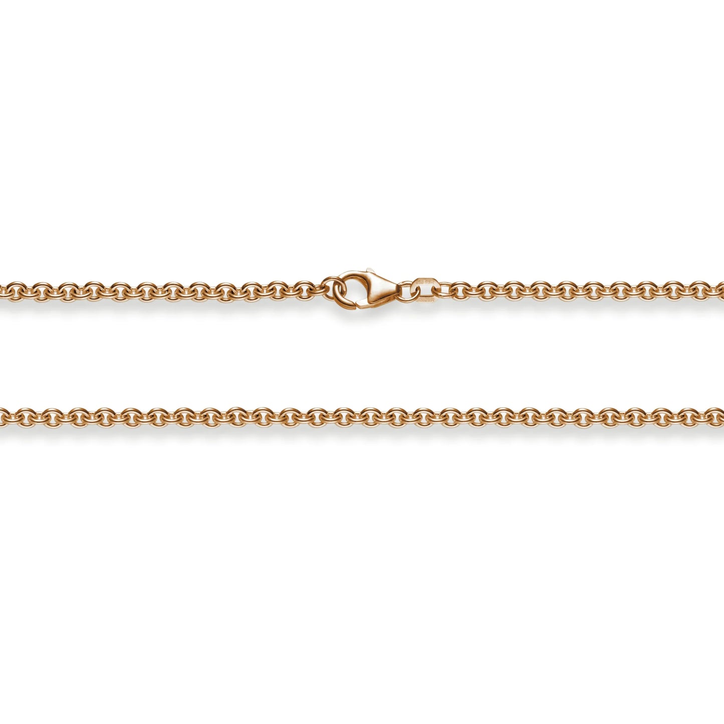 2,8 mm 45 cm 585 - 14 Karat Gold Halskette Ankerkette rund massiv Rotgold hochwertige Goldkette 9,65  g
