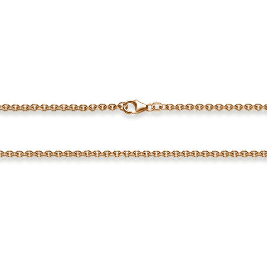 2,8 mm 45 cm 585 - 14 Karat Gold Halskette Ankerkette rund massiv Rotgold hochwertige Goldkette 9,65  g