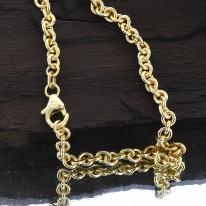 4,0 mm 50 cm 585 - 14 Karat Gold Halskette Ankerkette rund massiv Gold hochwertige Goldkette 23,8 g