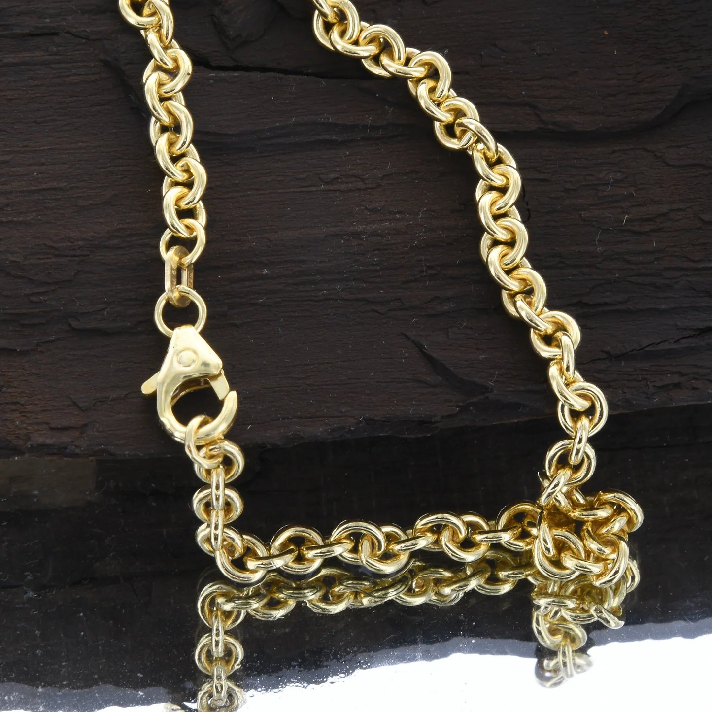 4,0 mm 60 cm 585 - 14 Karat Gold Halskette Ankerkette rund massiv Gold hochwertige Goldkette 28,6 g