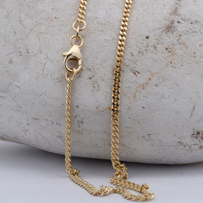 Goldkette Panzerkette Halskette Breite 2,0 mm massiv 585-14 Karat Gold