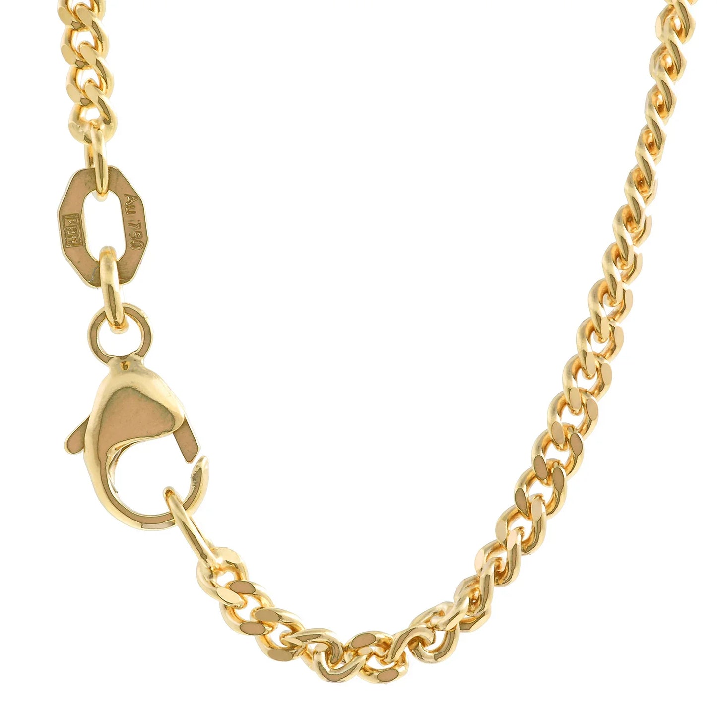 Goldkette Panzerkette Länge 50cm - Breite 2,0mm - 750-18 Karat Gold