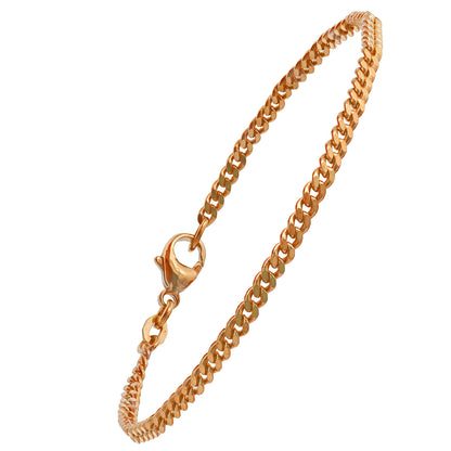 Goldkette Panzerkette Länge 19cm - Breite 2,5mm - 585-14 Karat Gold