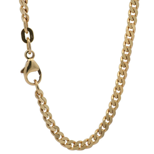 Goldkette Panzerkette Halskette Breite 2,5 mm massiv 585-14 Karat Gold