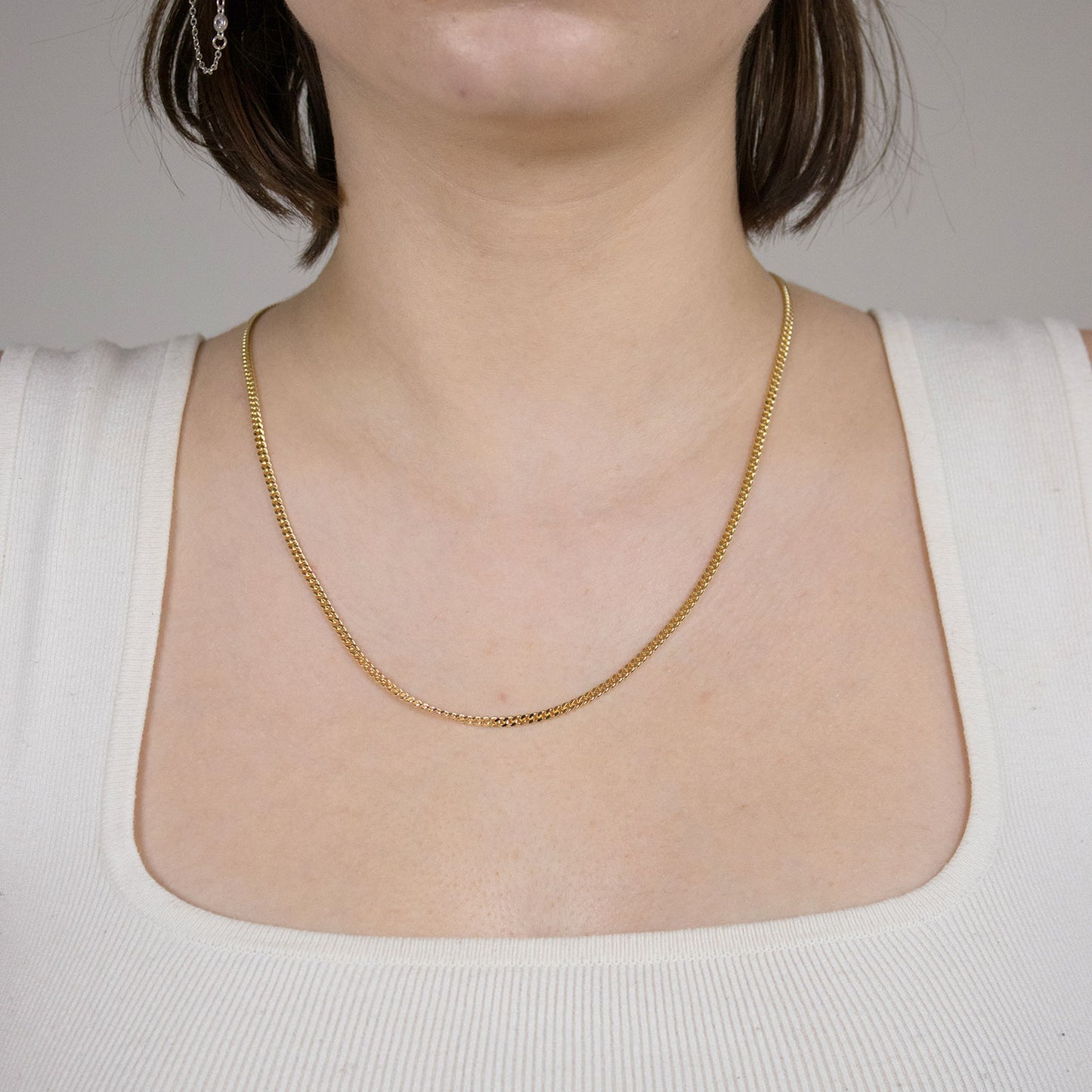 Goldkette Panzerkette Halskette Breite 2,5 mm massiv 585-14 Karat Gold
