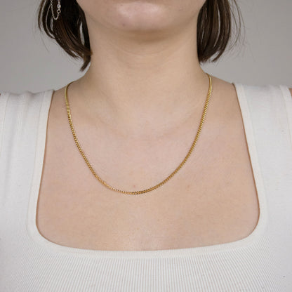 Goldkette Panzerkette Halskette Breite 2,5 mm massiv 585-14 Karat Gold