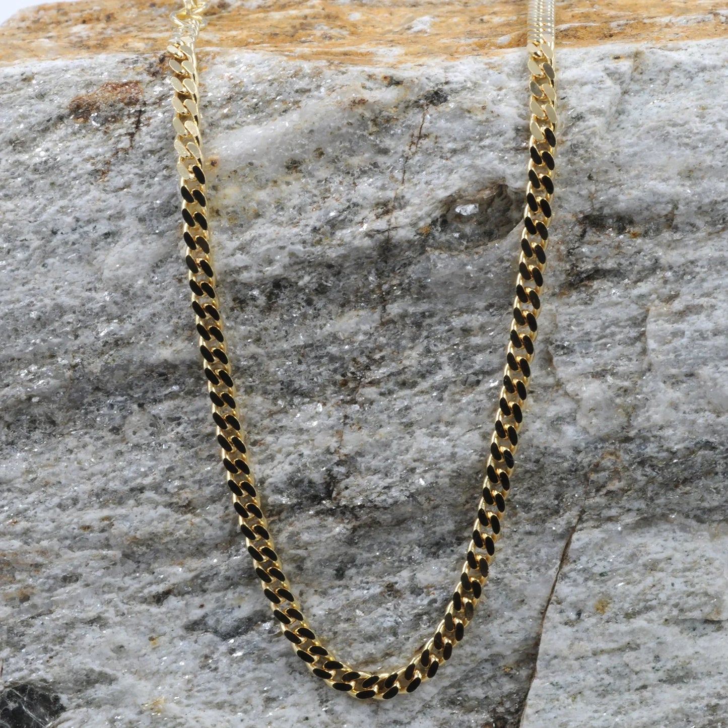 Goldkette Panzerkette Länge 45cm - Breite 2,5mm - 750-18 Karat Gold