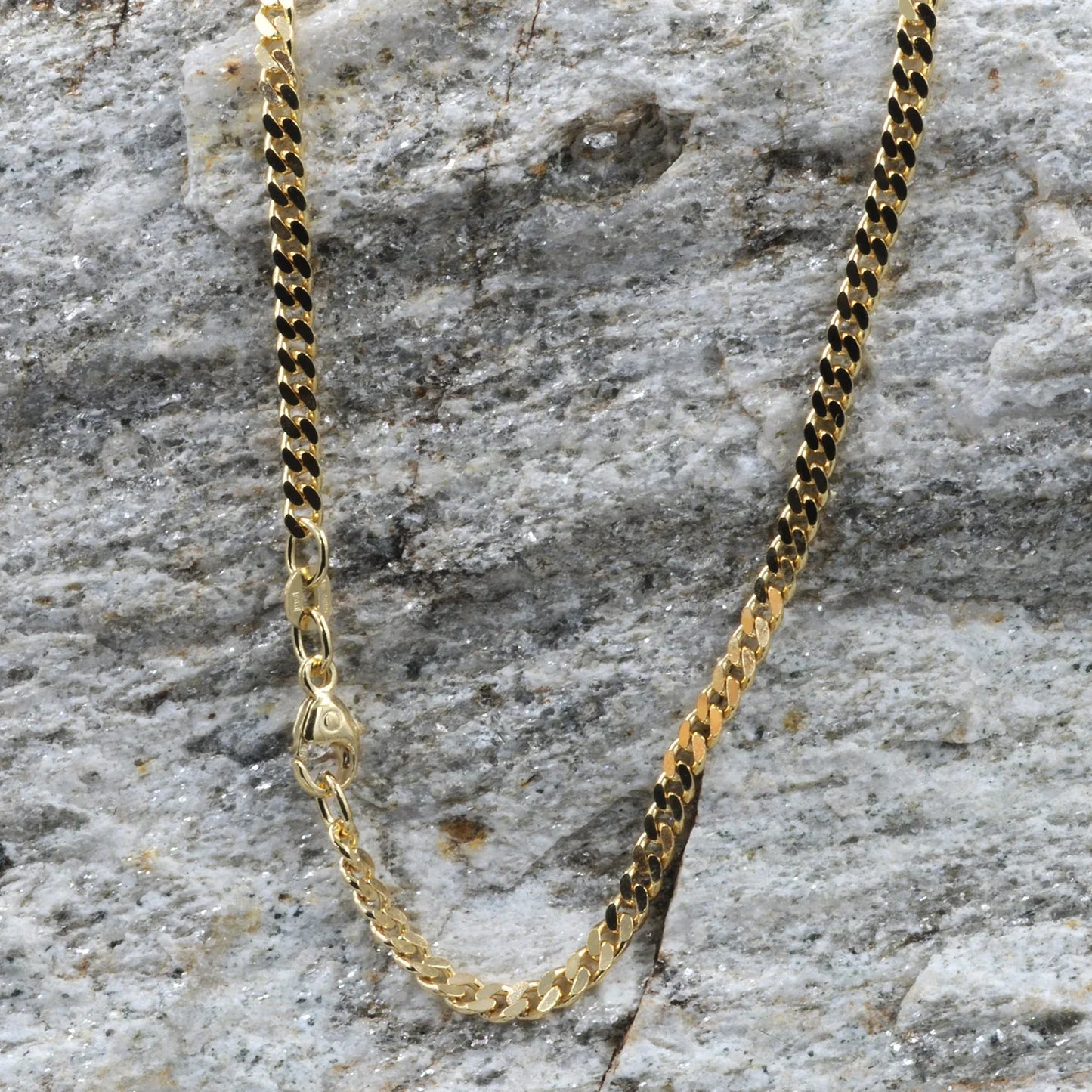 Goldkette Panzerkette Länge 50cm - Breite 2,5mm - 750-18 Karat Gold