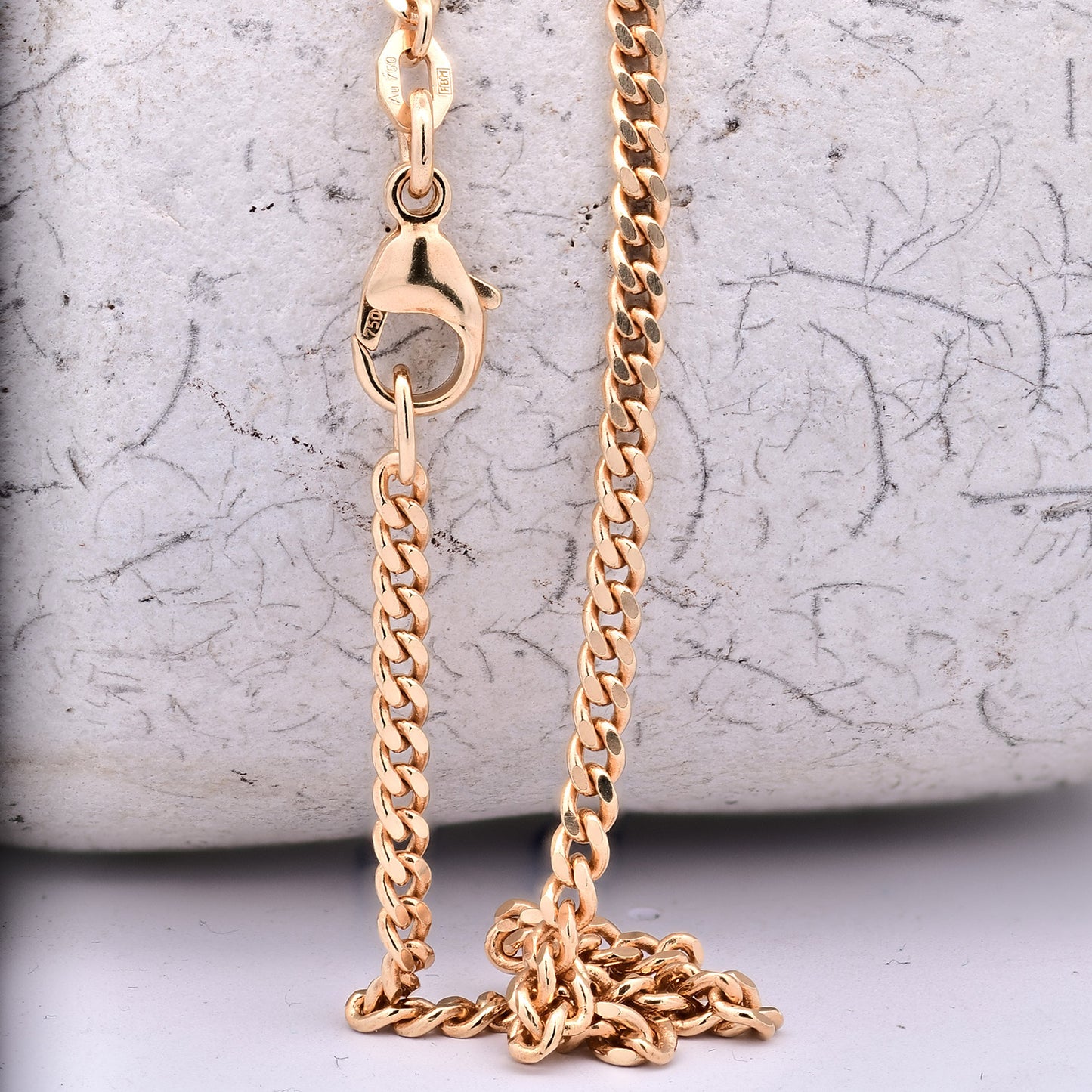 Goldkette Panzerkette Länge 50cm - Breite 2,5mm - 750-18 Karat Gold