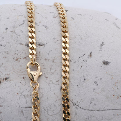 Panzerkette Halskette Breite 3,0 mm - 585 - 14 Karat Gold Auswahl