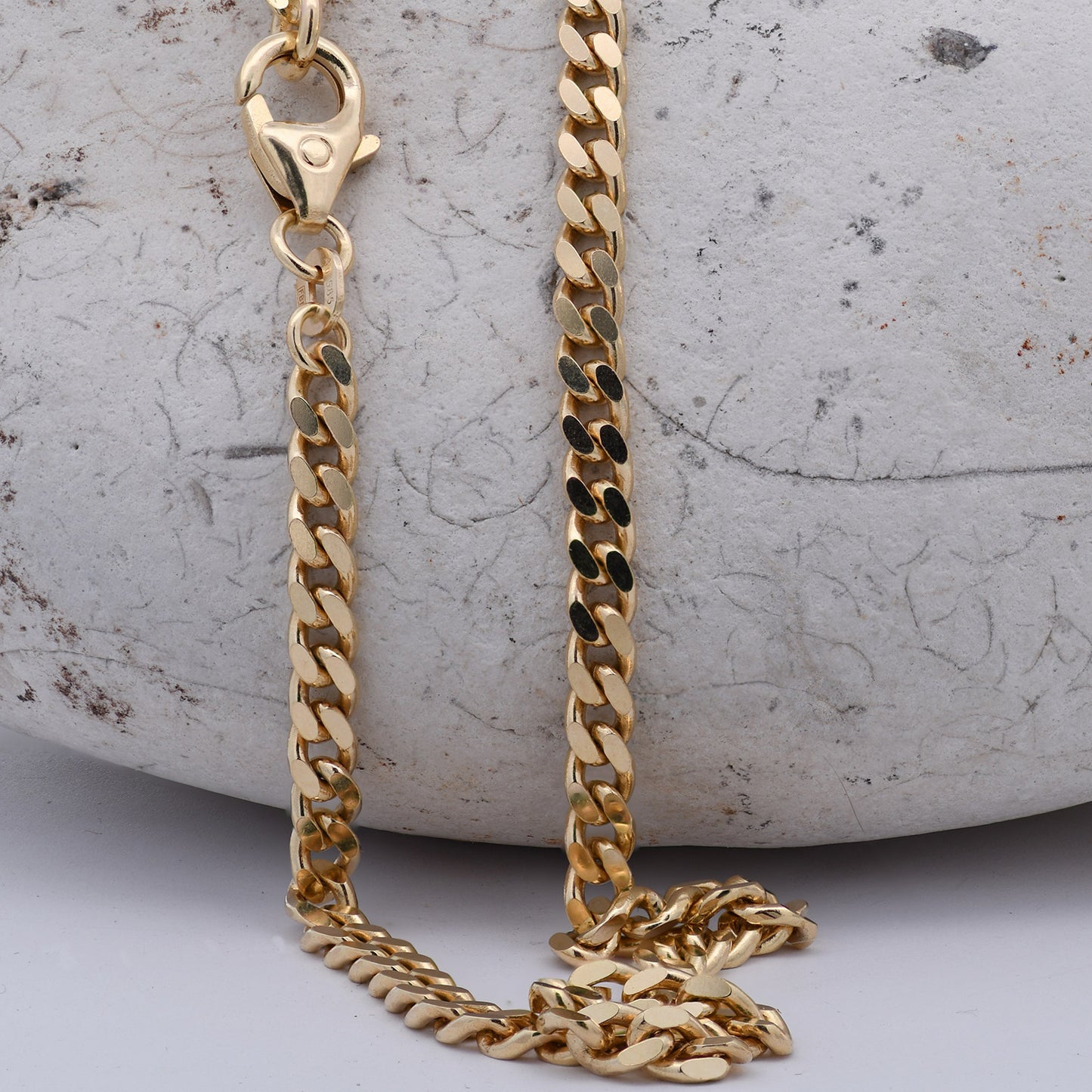 Panzerkette Halskette Breite 3,0 mm - 585 - 14 Karat Gold Auswahl