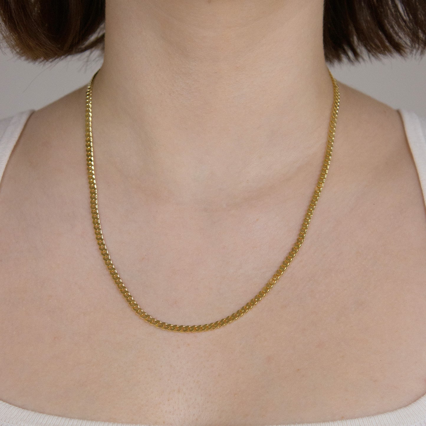 Panzerkette Halskette Breite 3,0 mm - 585 - 14 Karat Gold Auswahl