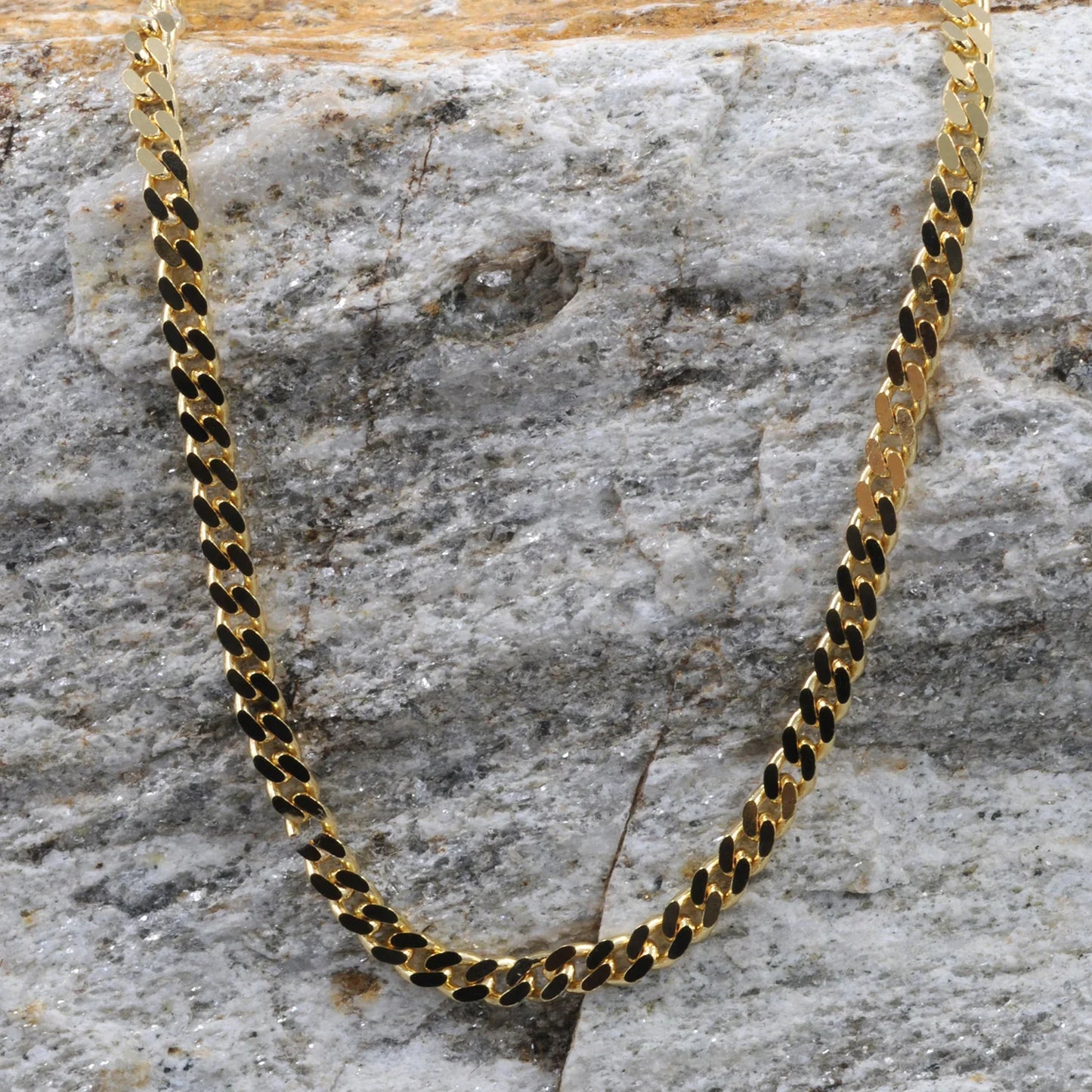 Goldkette Panzerkette Länge 50cm - Breite 3,0mm - 750-18 Karat Gold