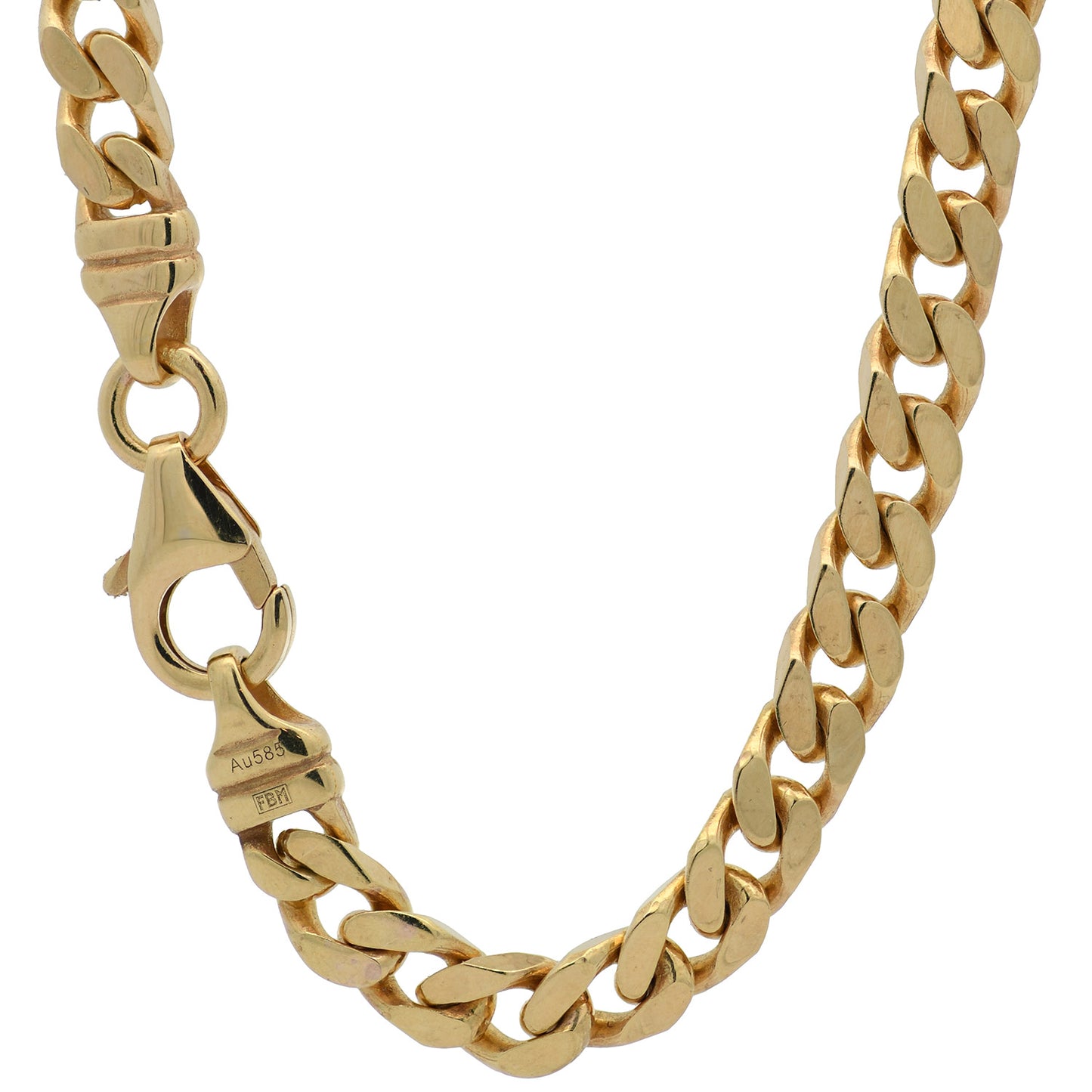 Panzerkette Halskette Breite 4,0 mm - 585 - 14 Karat Gold Auswahl