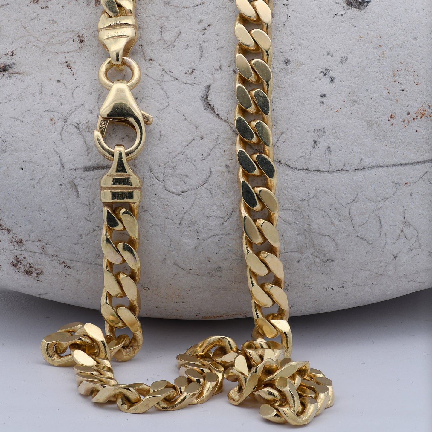 Panzerkette Halskette Breite 4,0 mm - 585 - 14 Karat Gold Auswahl
