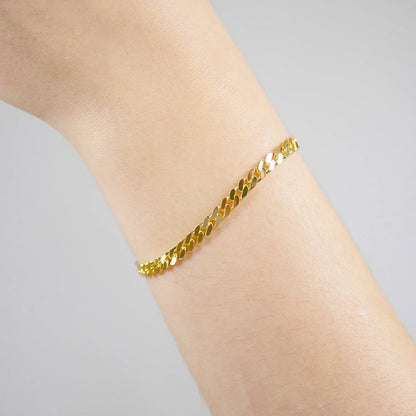 Goldkette Panzerkette Länge 19cm - Breite 4,0mm - 750-18 Karat Gold