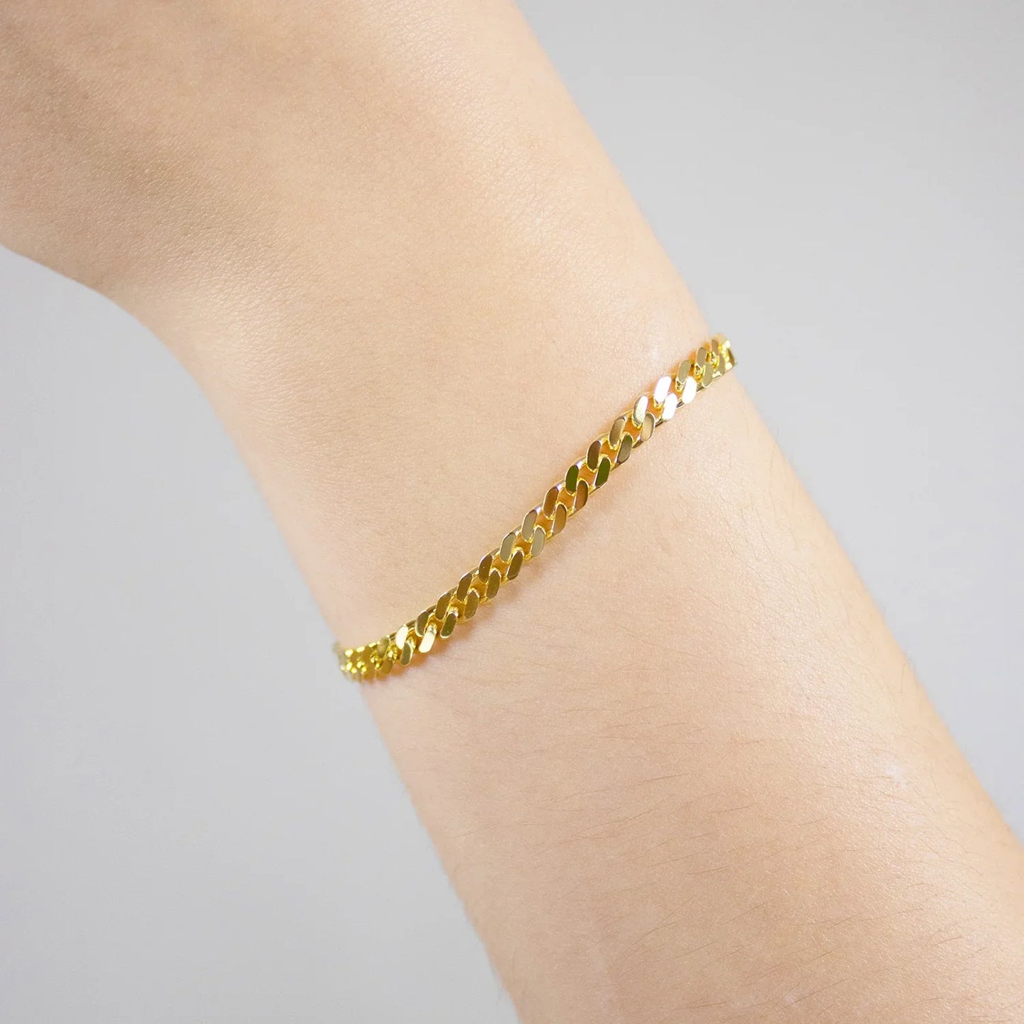 Goldkette Panzerkette Länge 21cm - Breite 4,0mm - 750-18 Karat Gold