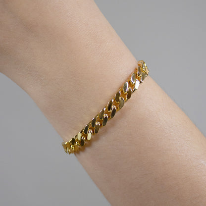 Goldarmband Panzerkette Armkette Breite 6,0mm massiv 585-14 Karat Gold