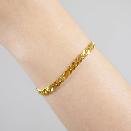 Goldarmband Panzerkette Armkette Breite 6,0mm massiv 585-14 Karat Gold