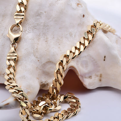 Goldkette Panzerkette Armkette 21cm - Breite 6,0mm - 750-18 Karat Gold