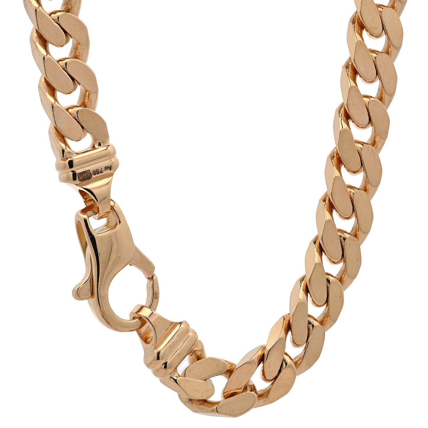 Goldkette Panzerkette Länge 21cm - Breite 7,0mm - 750-18 Karat Gold