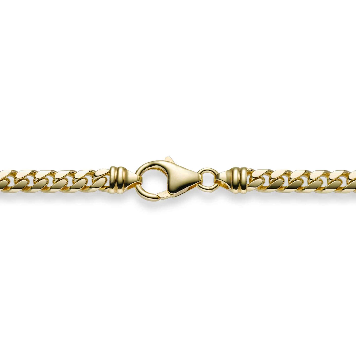 5,0 mm 55 cm 585 - 14 Karat Gold Halskette Panzerkette diamantiert oval massiv Gold hochwertige Goldkette 46,4 g