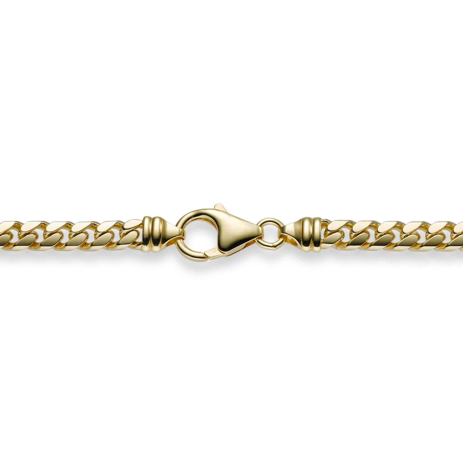 5,0 mm 55 cm 585 - 14 Karat Gold Halskette Panzerkette diamantiert oval massiv Gold hochwertige Goldkette 46,4 g