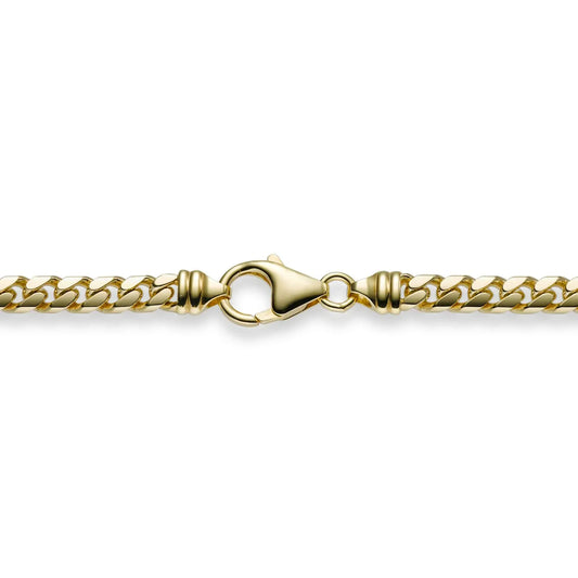 5,0 mm 55 cm 585 - 14 Karat Gold Halskette Panzerkette diamantiert oval massiv Gold hochwertige Goldkette 46,4 g