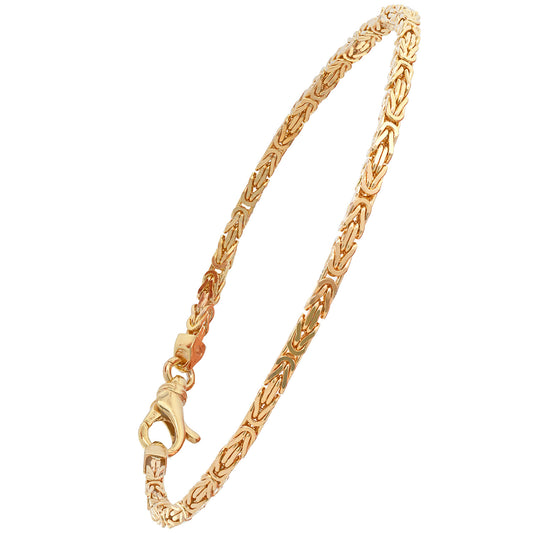 Goldkette Königskette Länge 19cm - Breite 2,5mm - 585-14 Karat Gold
