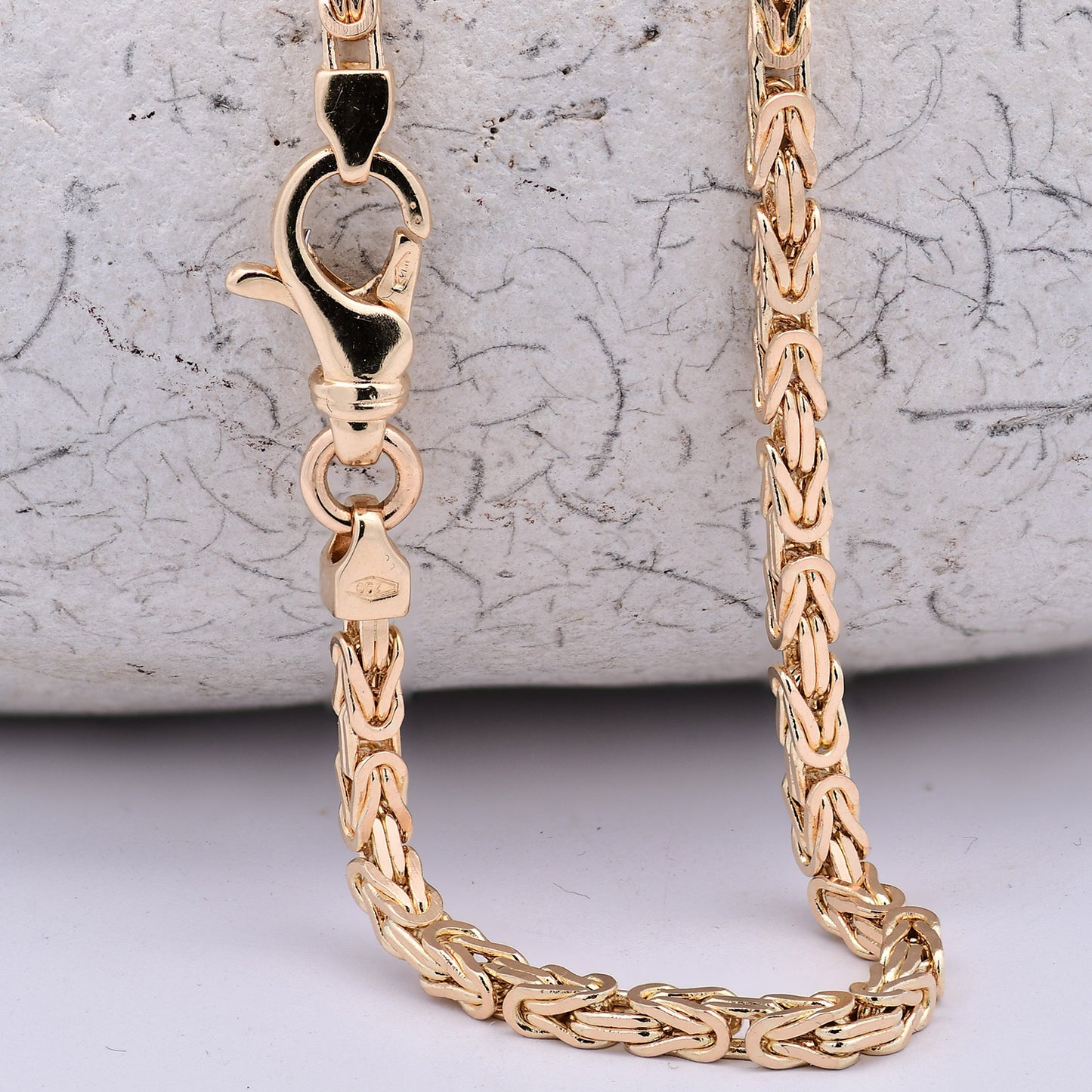 Goldkette Königskette Halskette Breite 2,5 mm massiv 750-18 Karat Gold