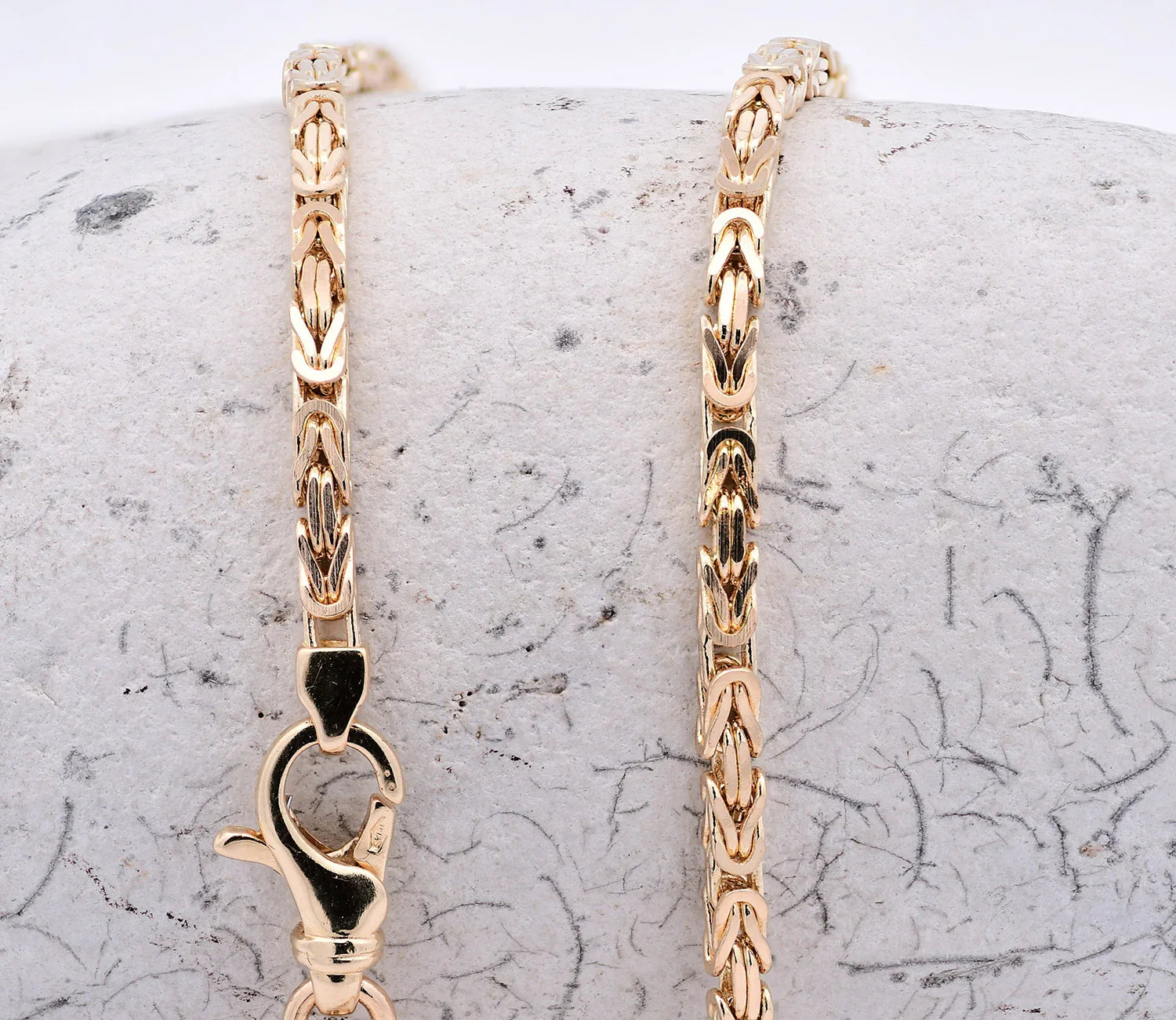 Goldkette Königskette Halskette Breite 2,5 mm massiv 750-18 Karat Gold