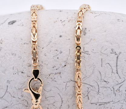 Goldkette Königskette Halskette Breite 2,5 mm massiv 750-18 Karat Gold