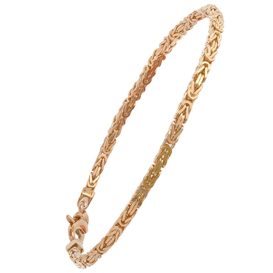 Goldkette Königskette Länge 19cm - Breite 2,5mm - 750-18 Karat Gold