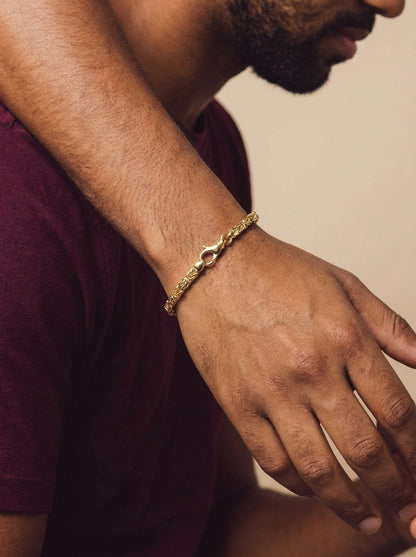 Goldarmband Königskette Armkette Breite 3,0mm massiv 585-14 Karat Gold
